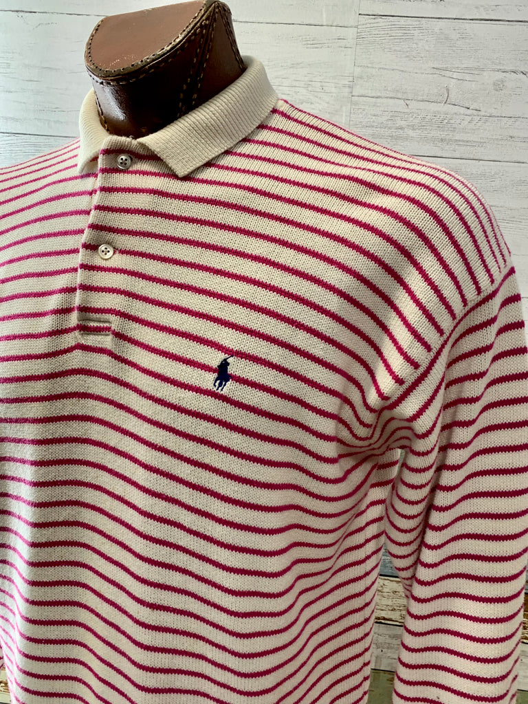 90s Polo Long Sleeve Striped Sweater - Hamlets Vintage