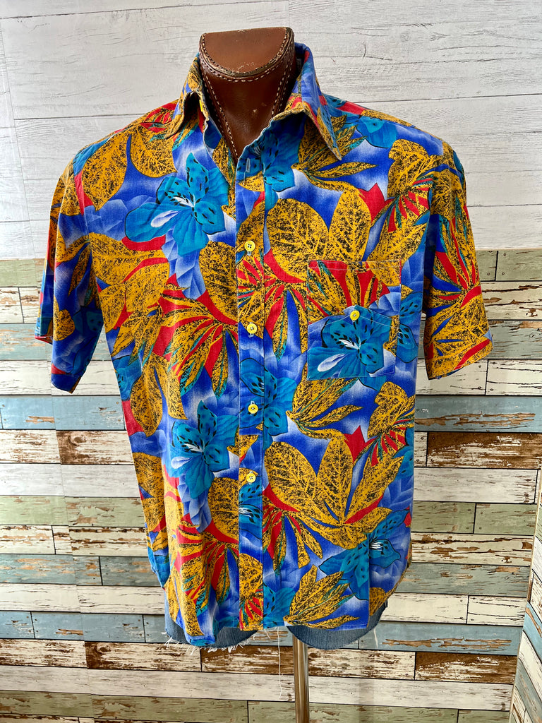 70’s Paz S. Patterson Hawaiian Short Sleeve Shirt - Hamlets Vintage