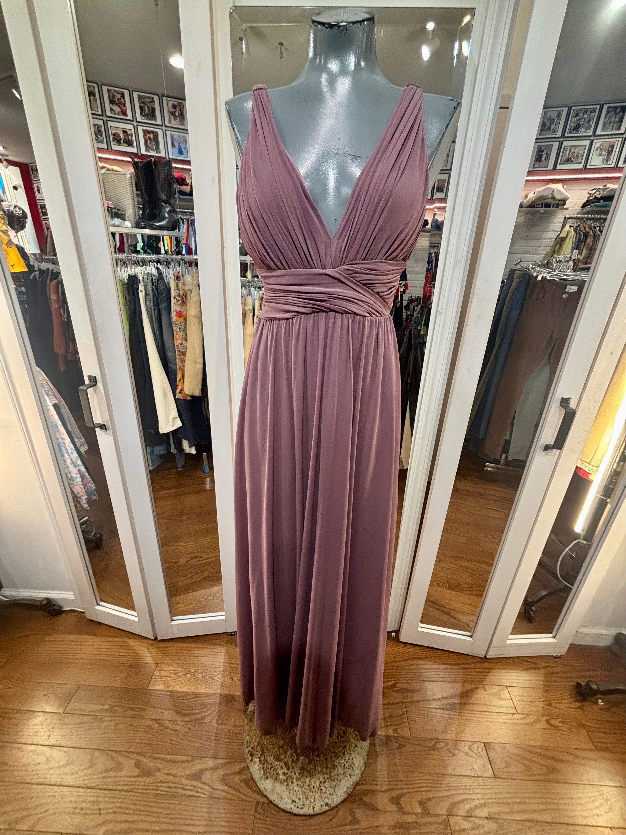 mauve purple maxi dress Womens Lipsy Mauve Purple Bridesmaid Embellished V Neck Side Split Maxi Dress 6