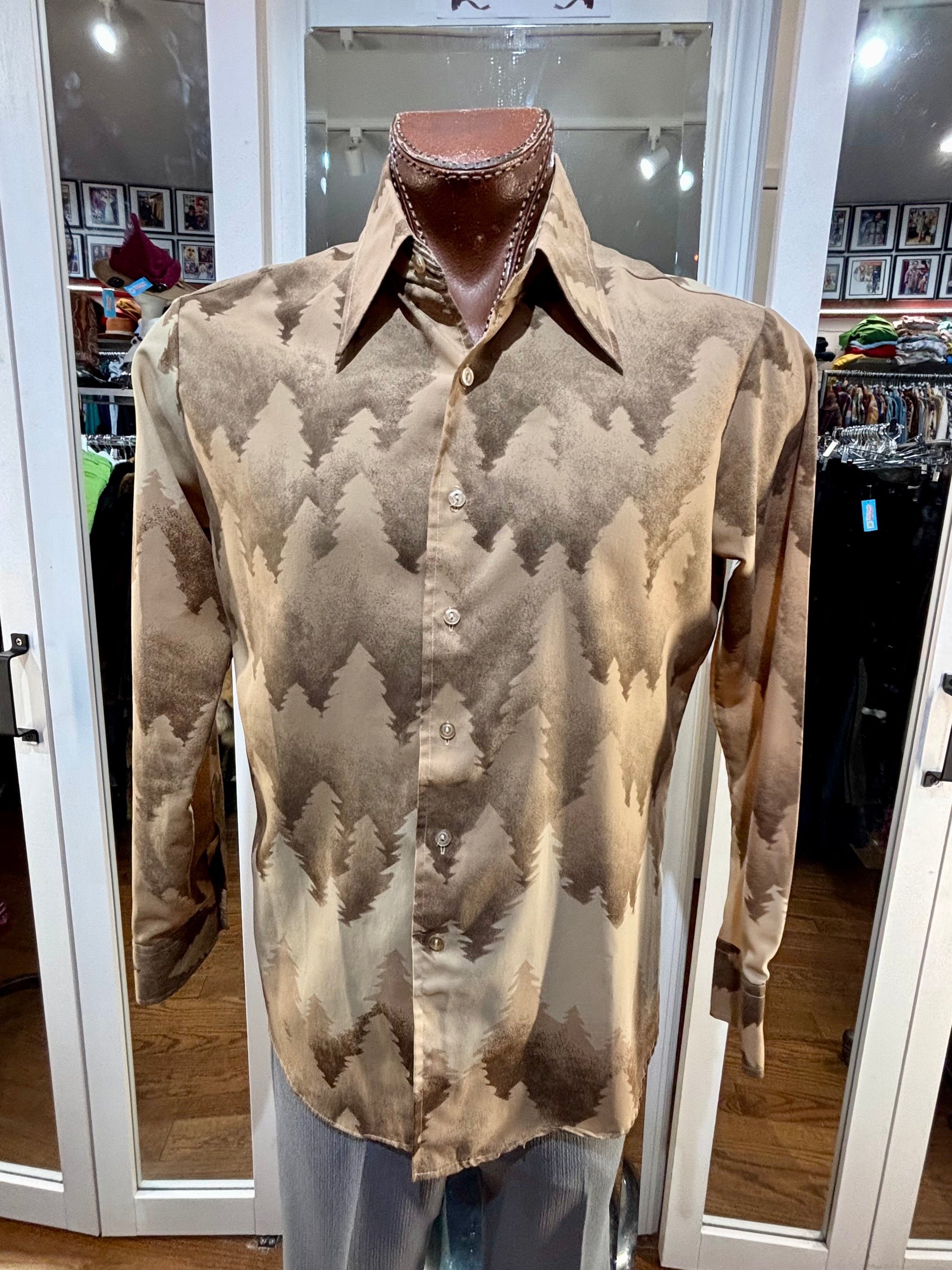 Chemise originale Imprimé Psychédélique Motif Vortex 3D à carreaux Taille L