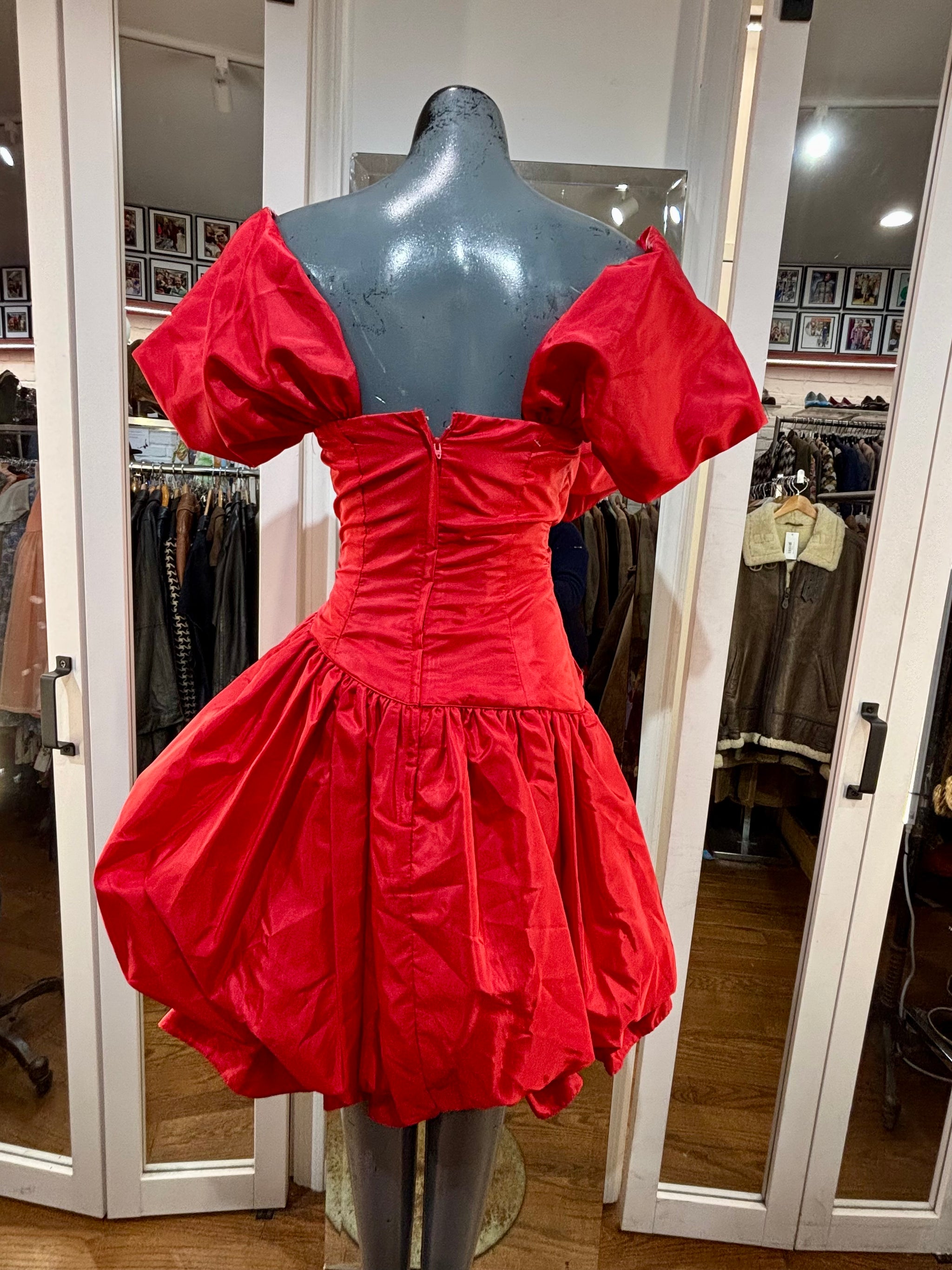 80’s Red Party Dress