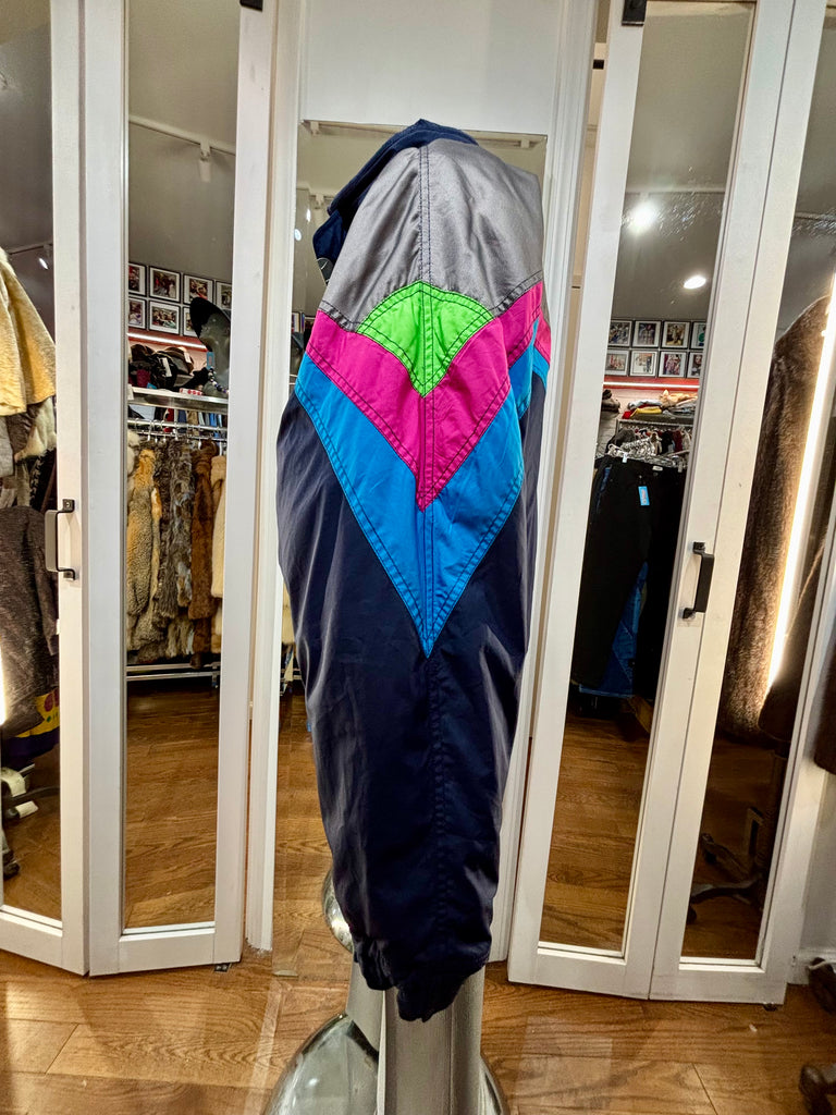 90's Blue Color Block Ski Bomber Jacket By Ellesse