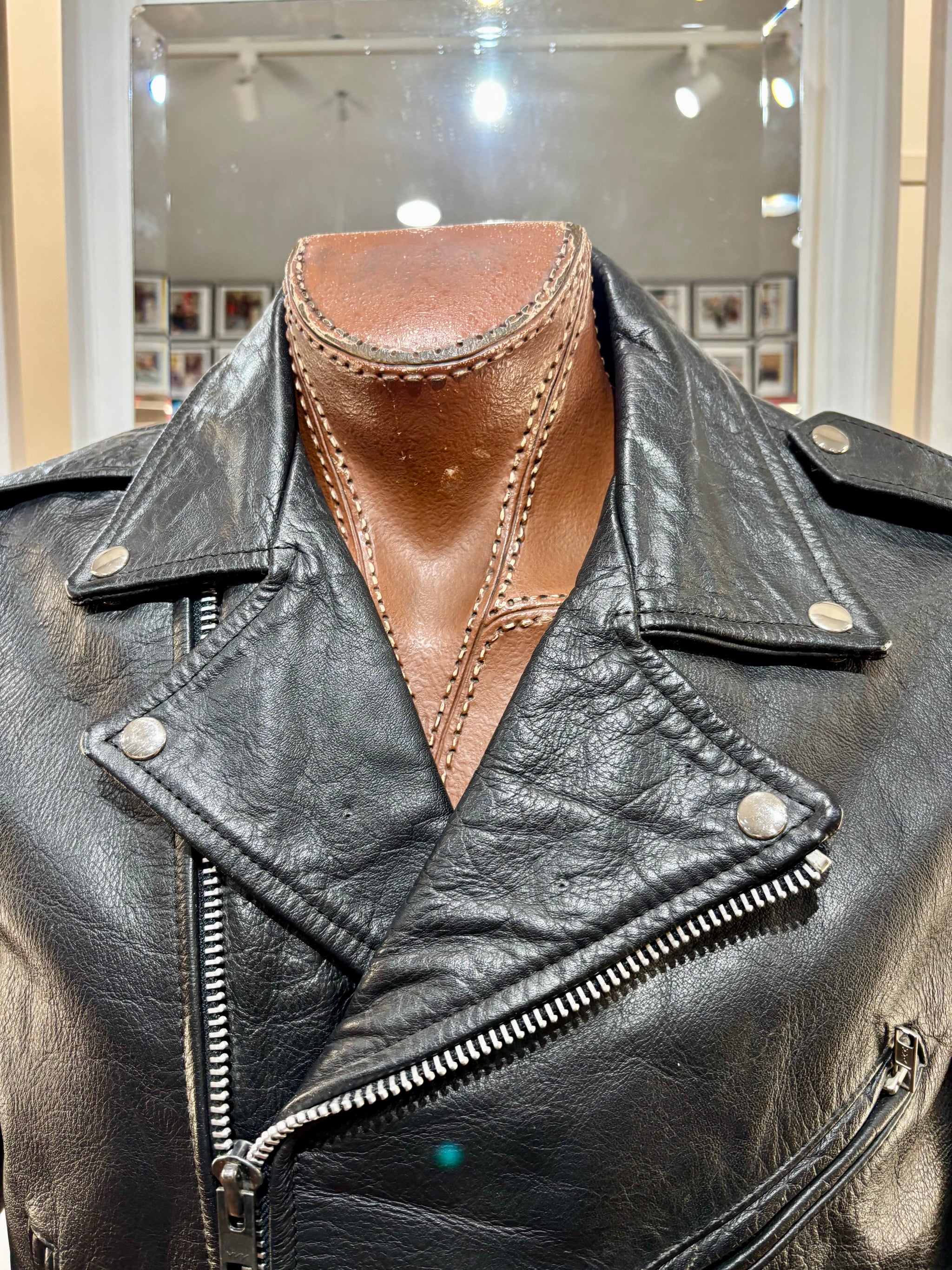90's Black Leather Biker Jacket By Zony Inc – Hamlets Vintage