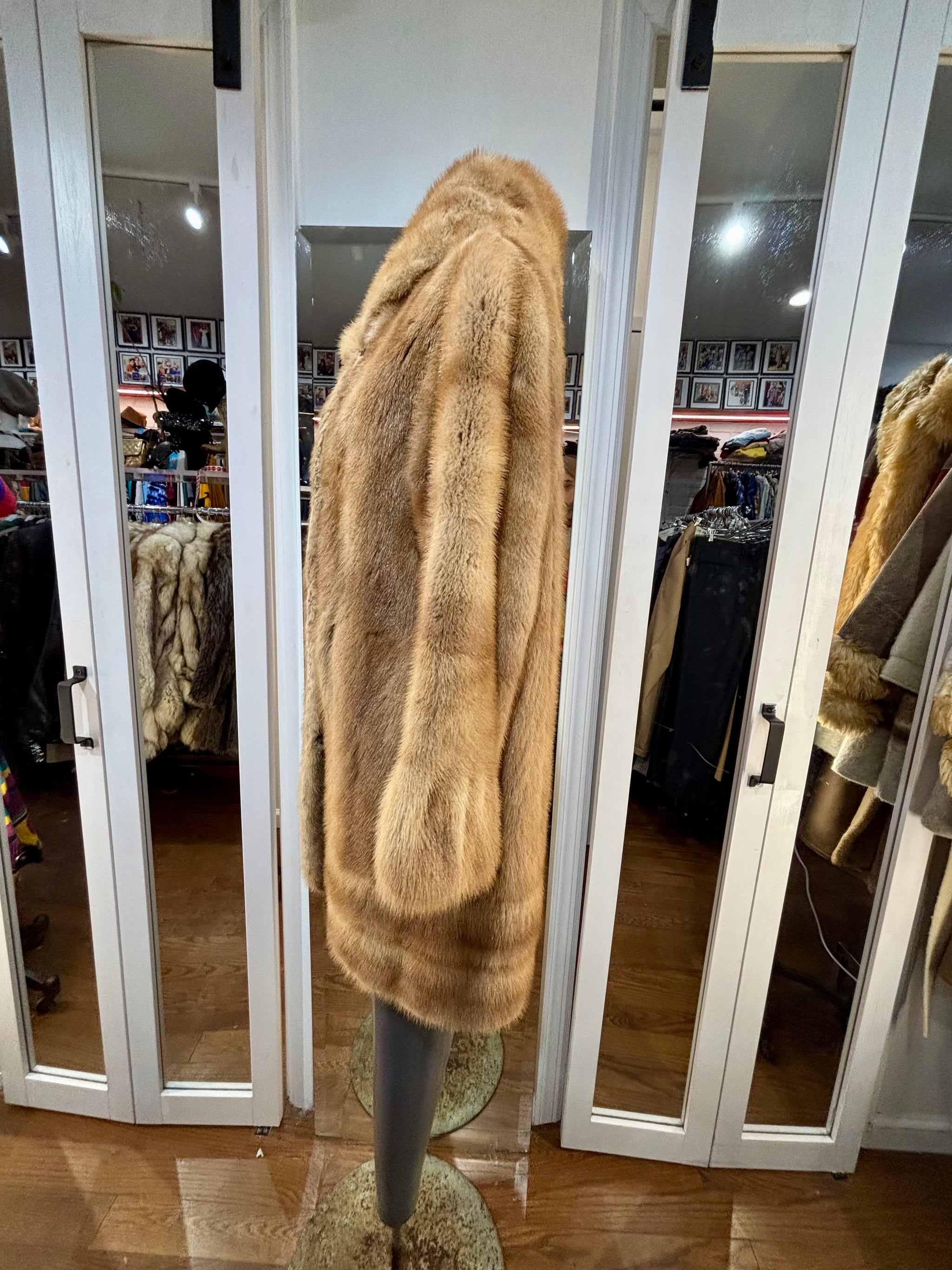 60's Beige Mink Fur 3/4 Length
