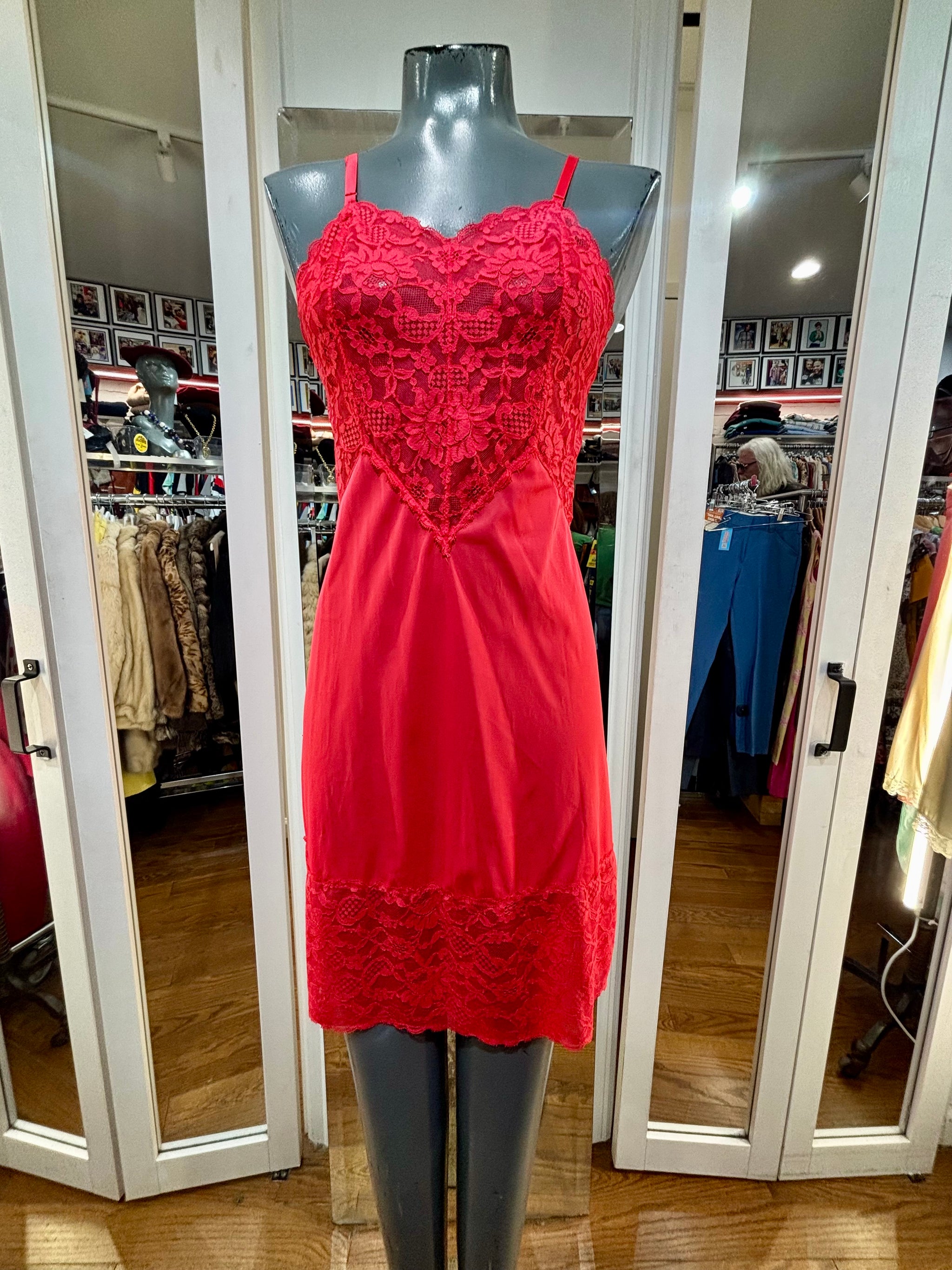 red slip dress with lace ASOS Design - Maxi Slip Dress - Women - Nylon/Polyester - 6 US