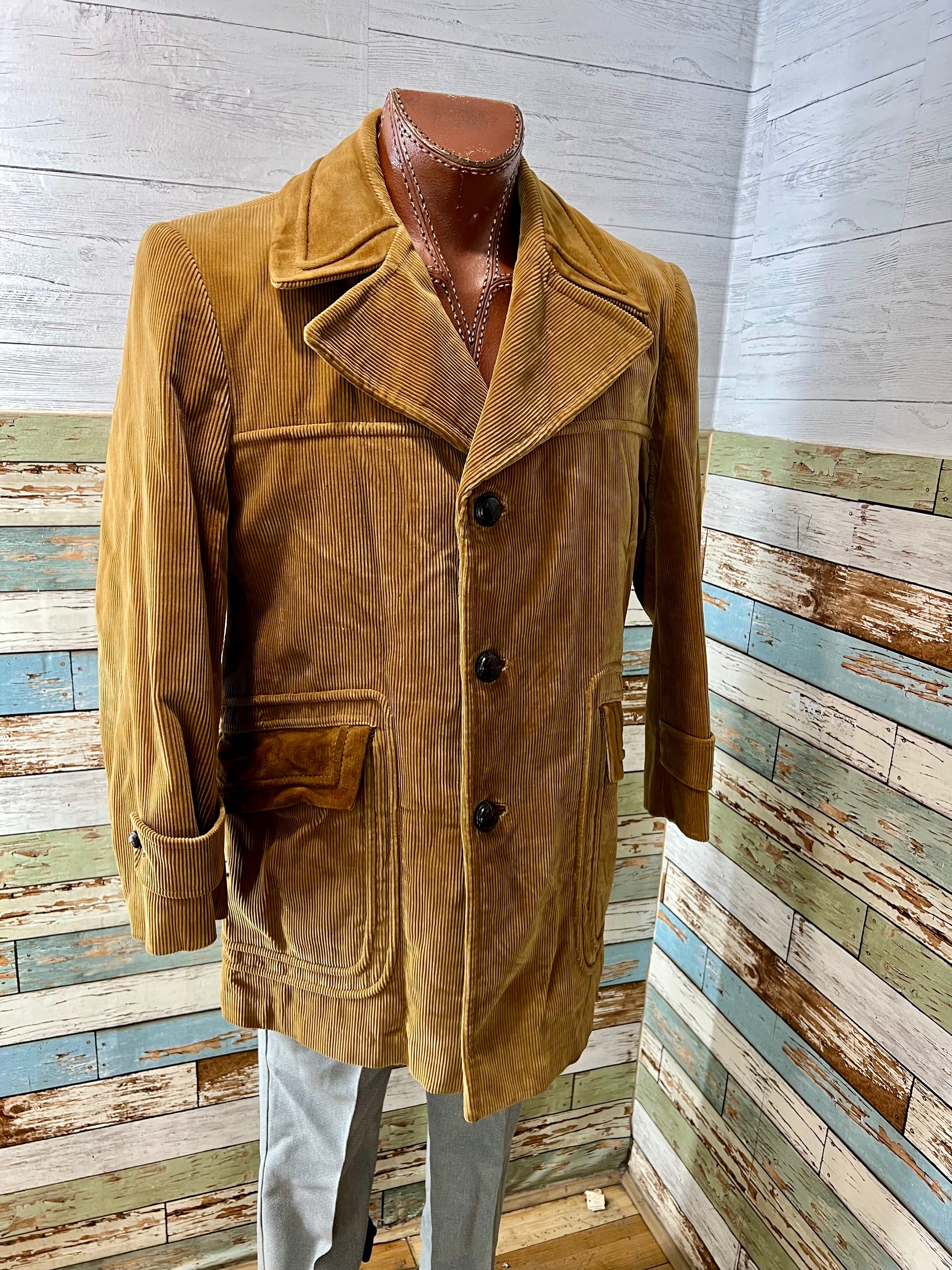 70's Brown Western Style Corduroy Coat By Cortefiel – Hamlets Vintage