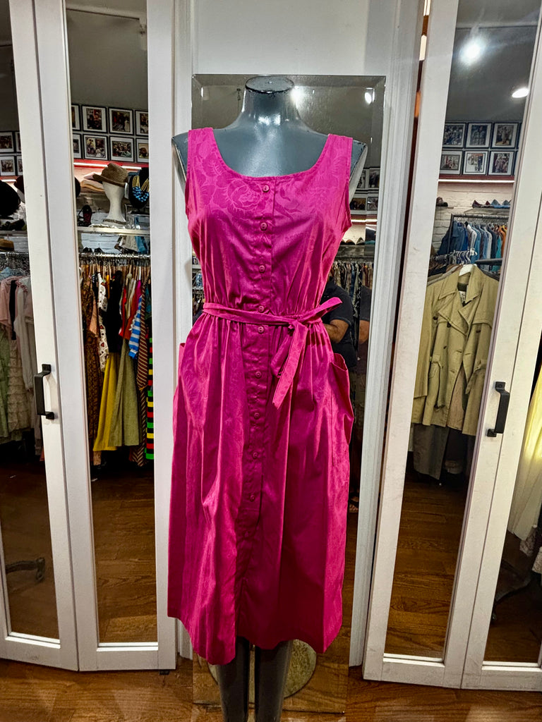 80's Going 50's Hot Pink Fit And Flare Style Dress By Majestic Hamlets Vintage 80's Going 50's Hot Pink Fit And Flare Style Dress By Majestic Hamlets Vintage
