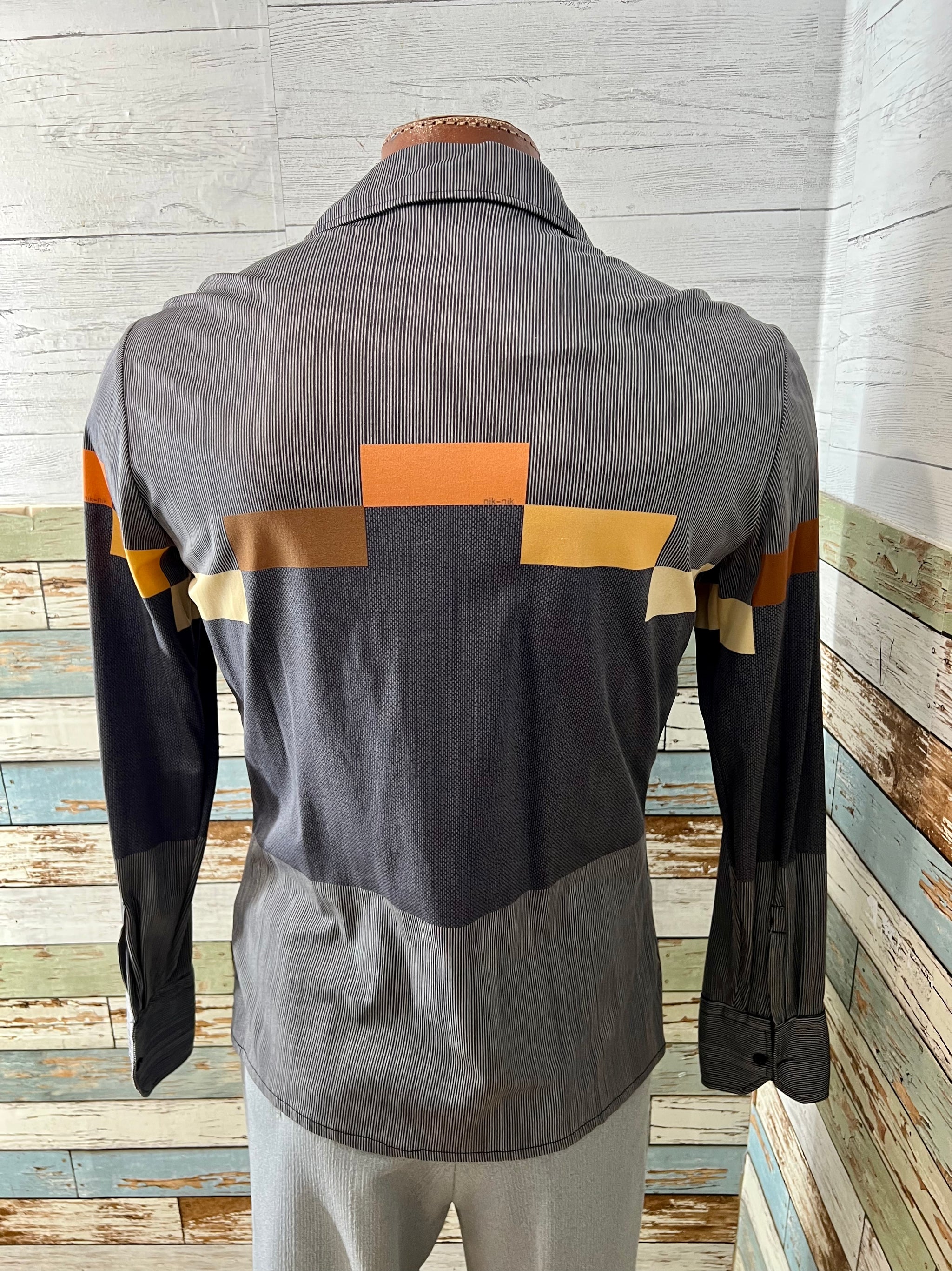 USA 70's Native Print Disco Shirts ネイティブ Mens Vintage 70s Disco Shirt with Forest Print, Jantzen 100 – The