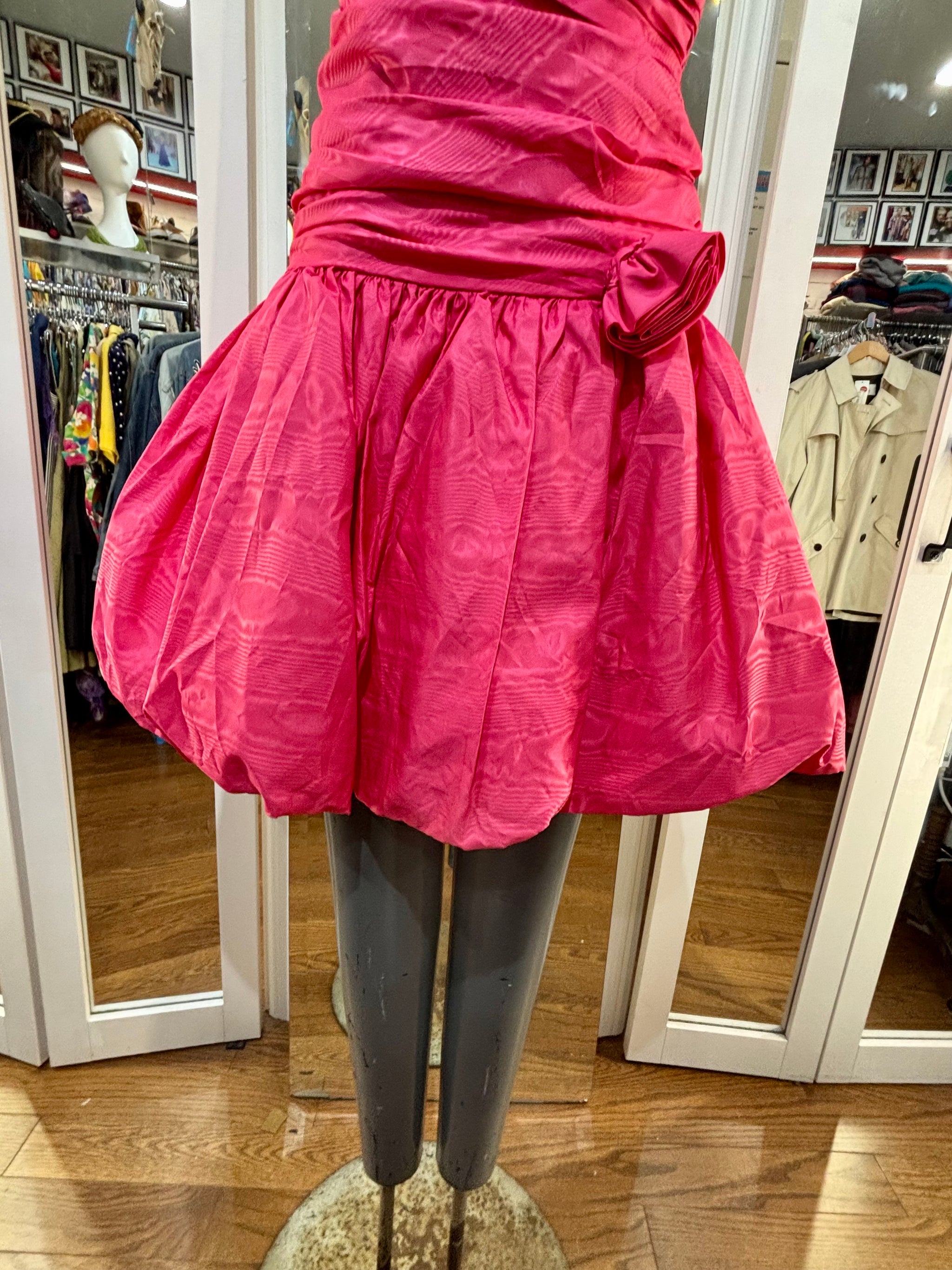 80's Hot Pink Strapless Party Dress By Positively Ellyn Petites – Hamlets Vintage 80's Hot Pink Strapless Party Dress By Positively Ellyn Petites – Hamlets Vintage