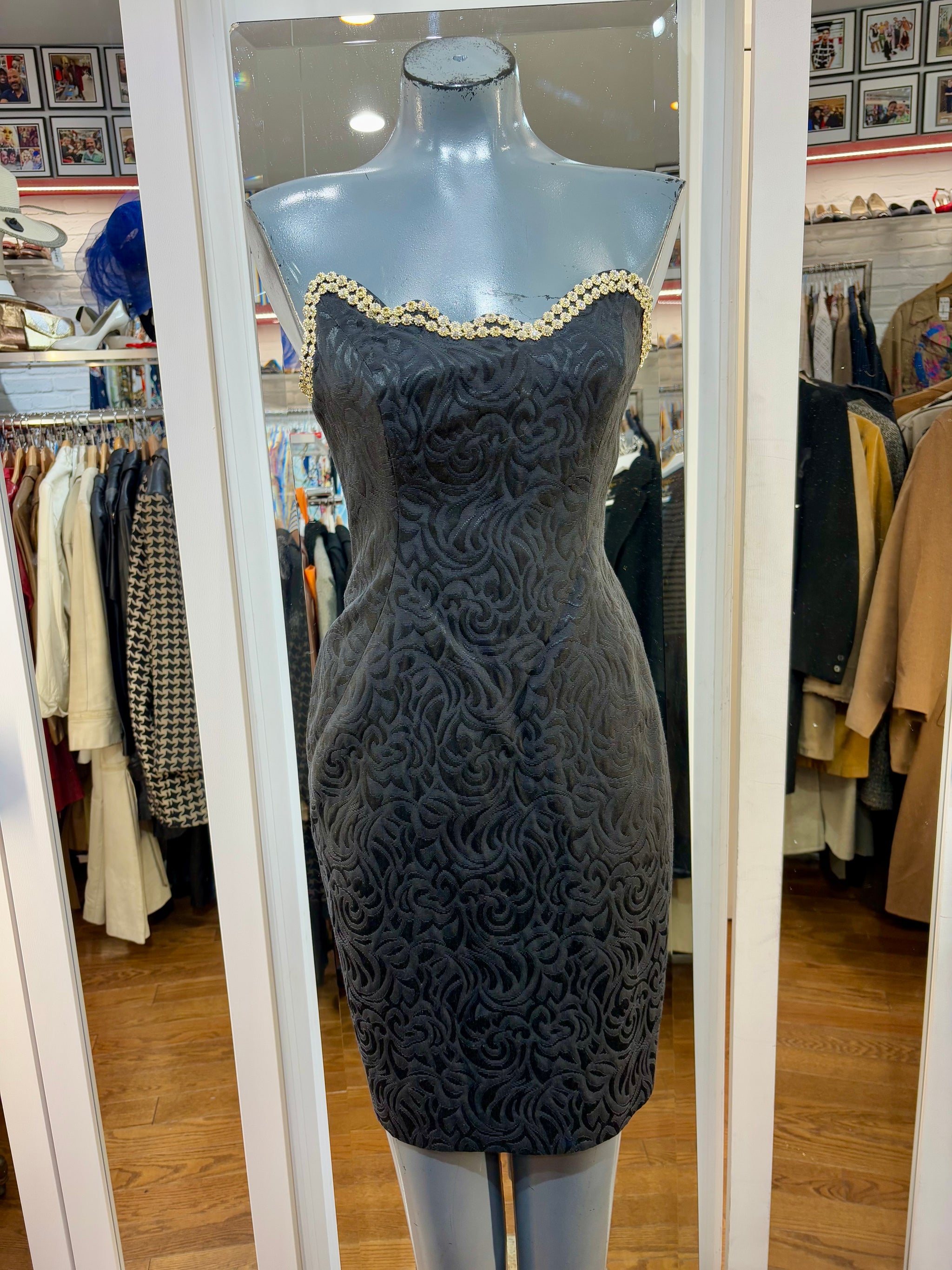 triples black soul dress 1950s Black Lace Tulle Dress by Seymour Jacobson
