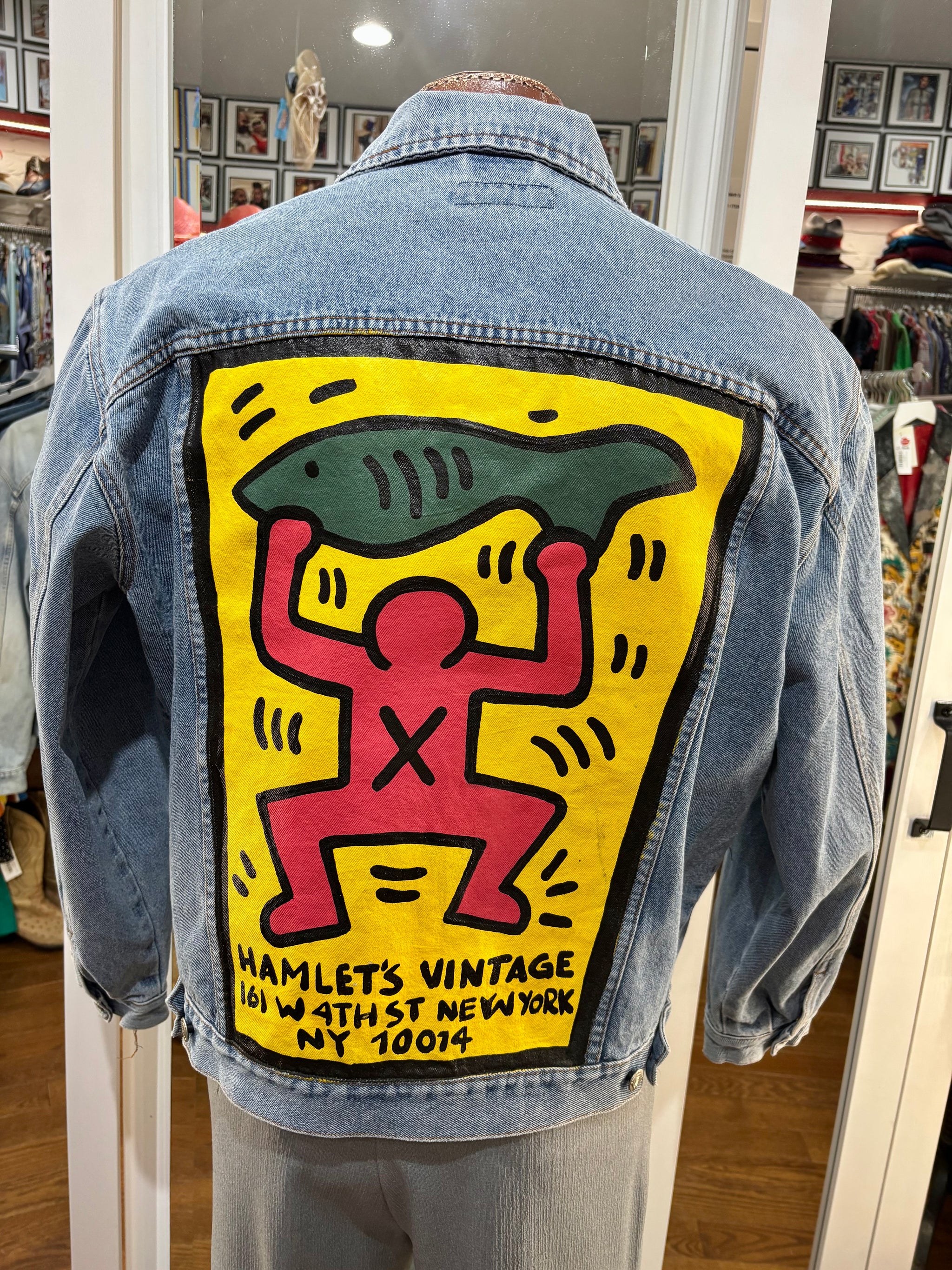 Vintage Custom Denim Jacket 00's Light Blue Custom Italian Hand