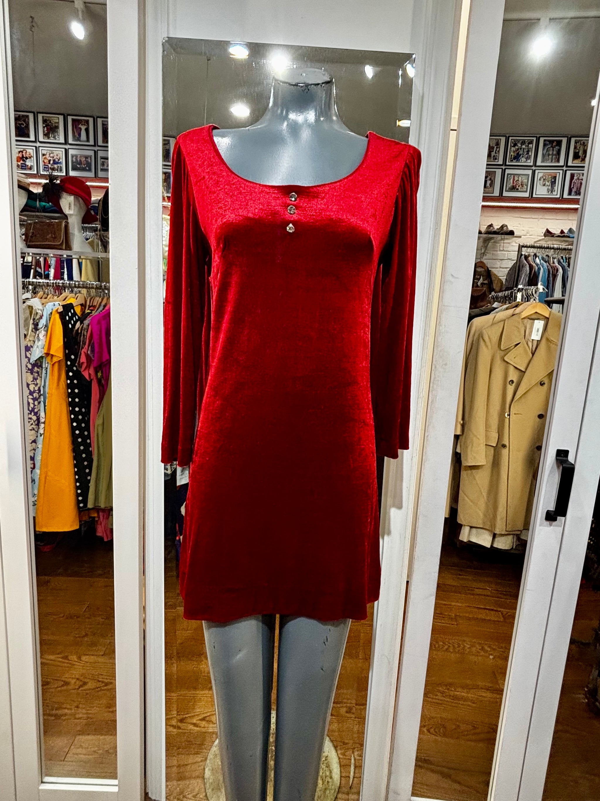 red velvet long sleeve mini dress Claret Red Velvet Long Sleeve Mini Dress | All