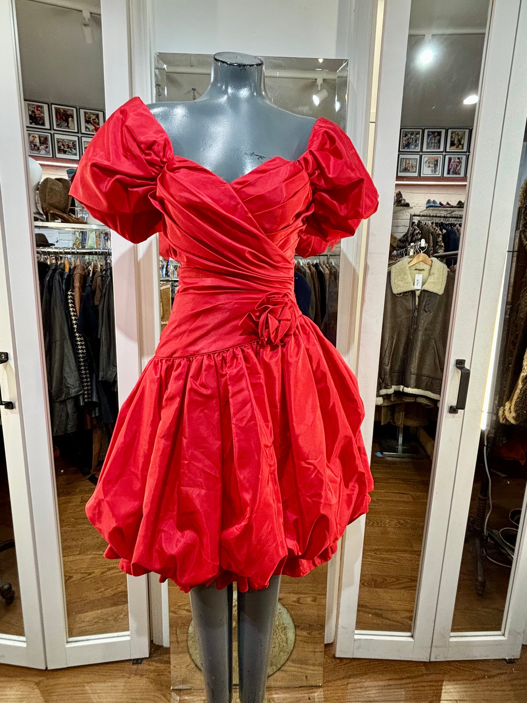 80’s Red Party Dress