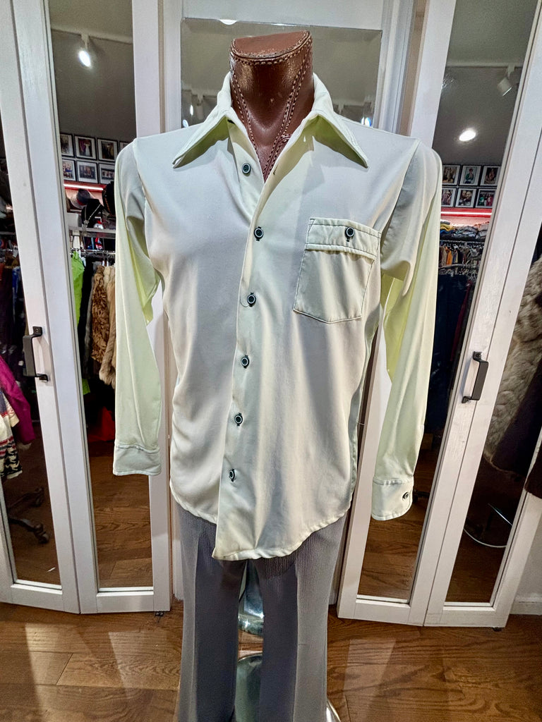 kmart dress shirt Vintage KMart Poly/Cotton Blend Button Up Shirt SZ M