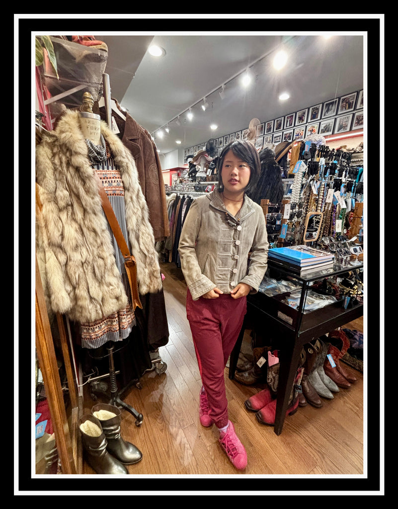 00’s Gray Suede Jacket by Zac Posen - Hamlets Vintage