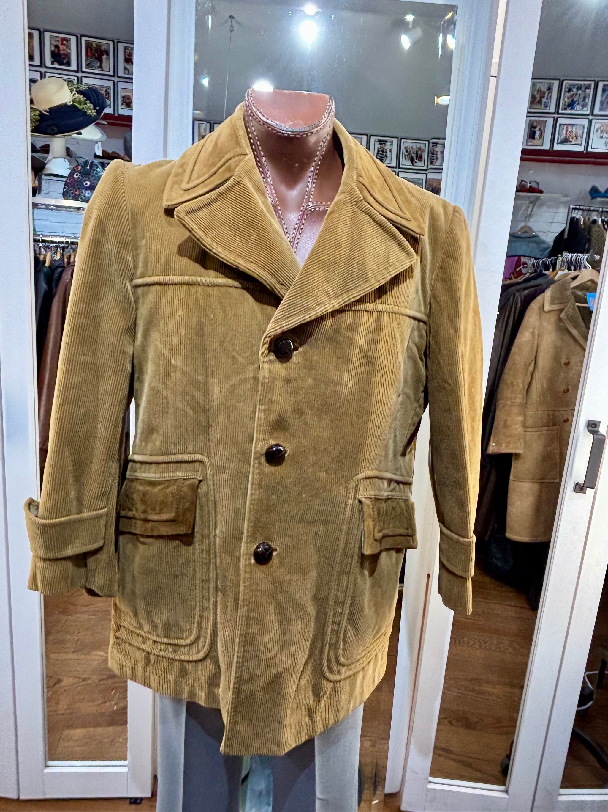 70's Brown Western Style Corduroy Coat By Cortefiel – Hamlets Vintage