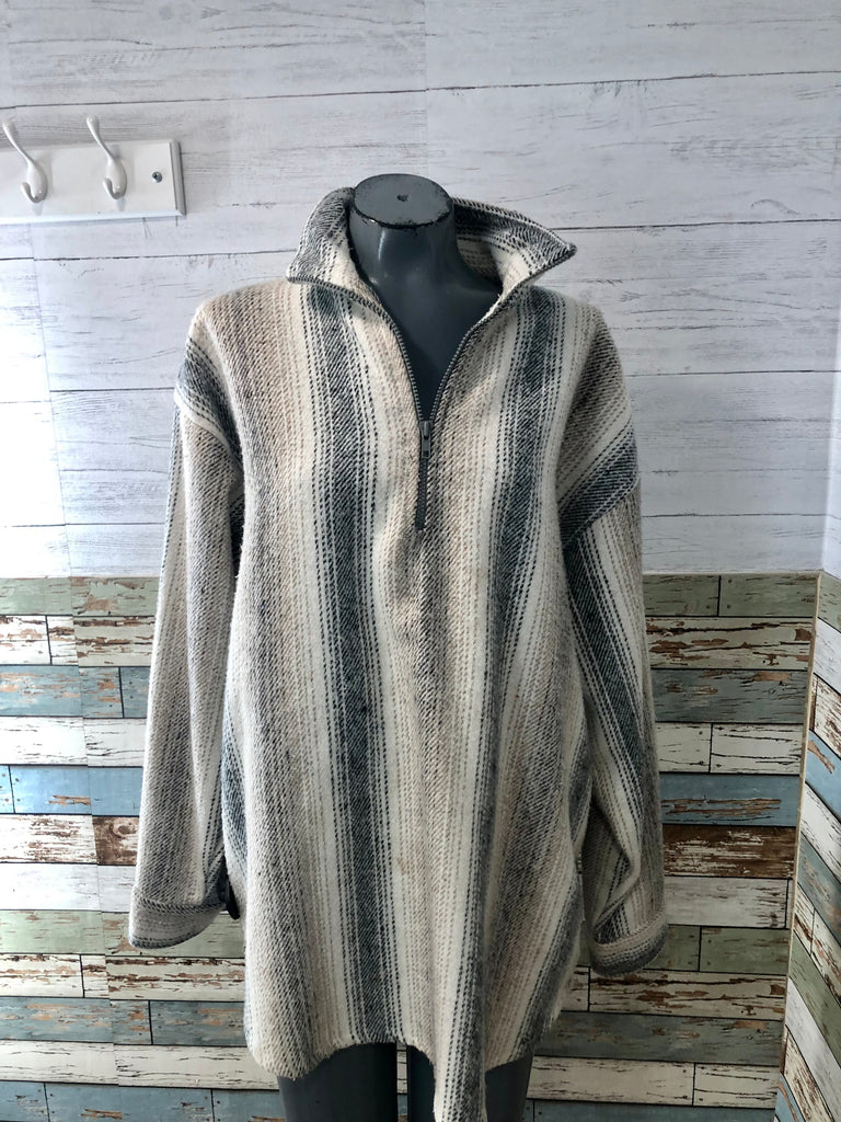 70’s Pull Over Sweater with Zipper - Hamlets Vintage