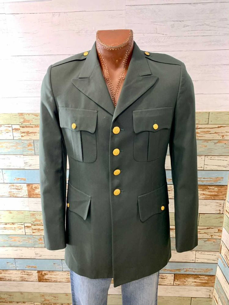 80s Military Men Uniform Jacket - Hamlets Vintage