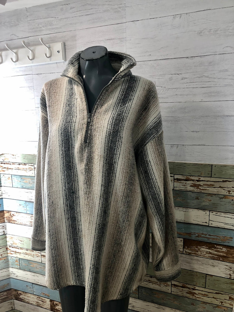 70’s Pull Over Sweater with Zipper - Hamlets Vintage