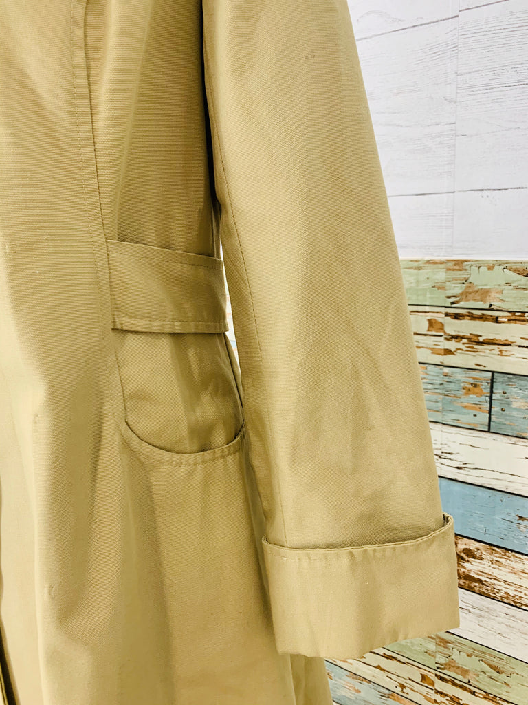 70’s khaki A-line Trench coat - Hamlets Vintage