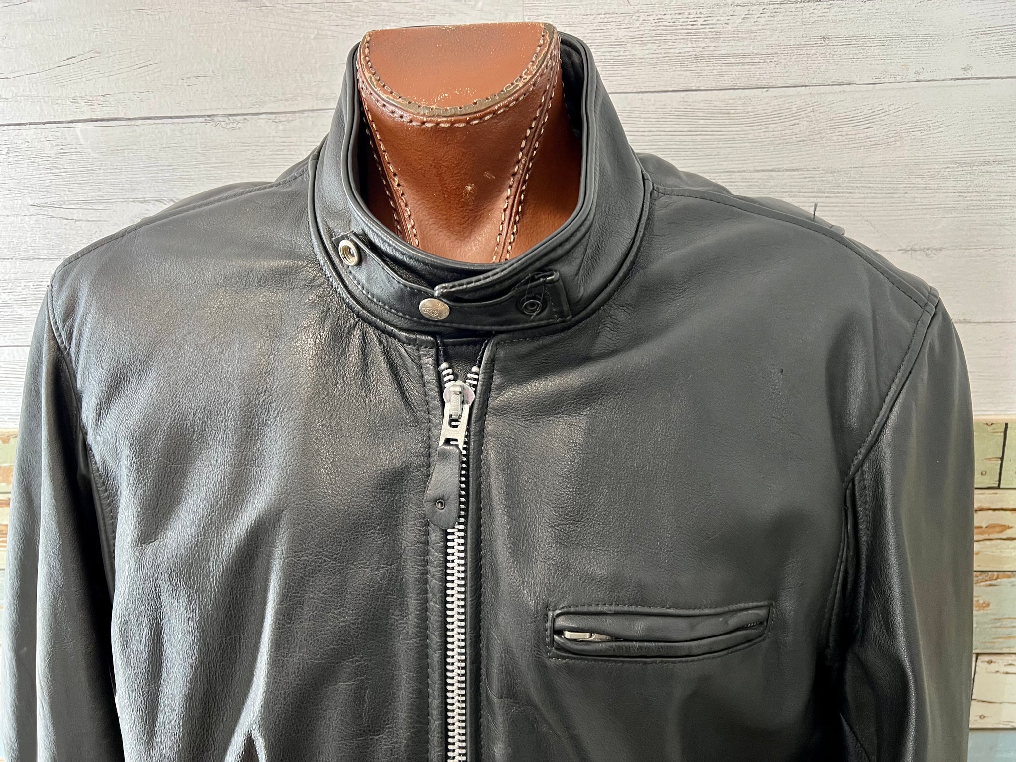90's Black Leather Jacket by Branded Garments Inc – Hamlets Vintage