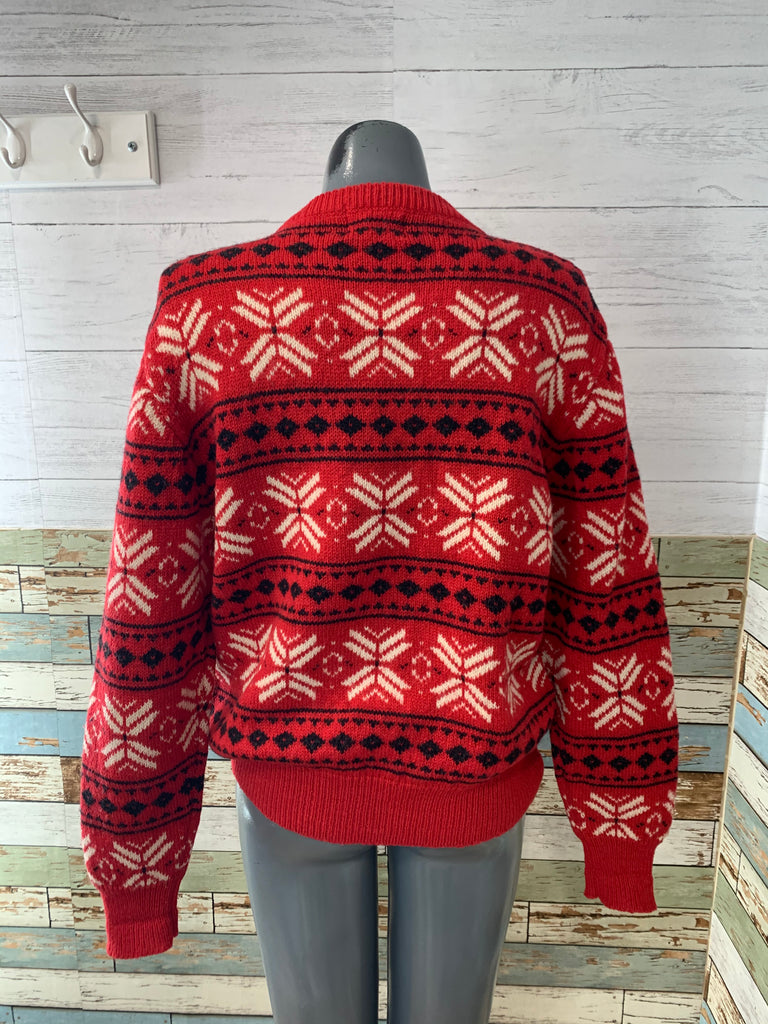 80’s Holiday Crew neck Sweater - Hamlets Vintage