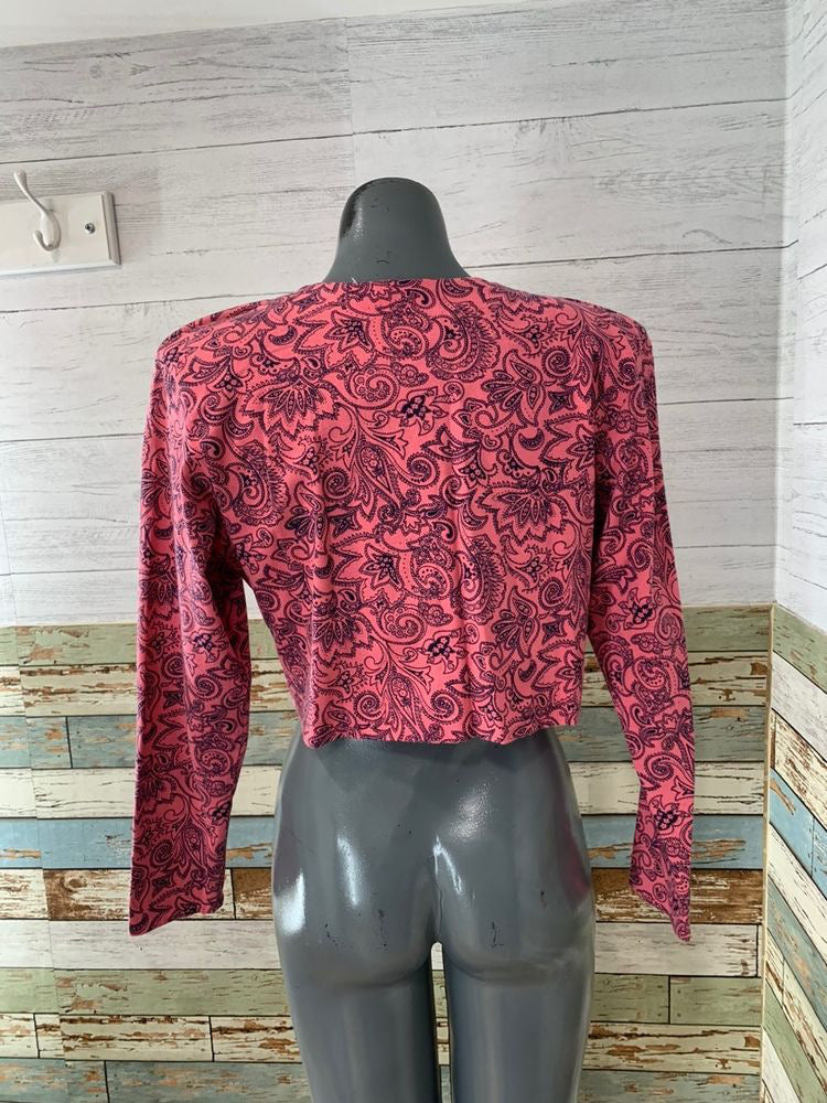 90s Crop Paisley Blouse  By Bonkers Of California - Hamlets Vintage