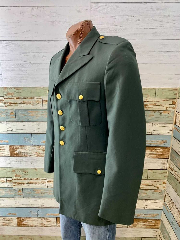 80s Military Men Uniform Jacket - Hamlets Vintage