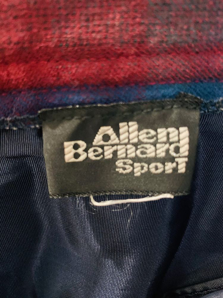 80’s High Waisted Tartan Wool Skirt  By Allen Bernand Sport - Hamlets Vintage