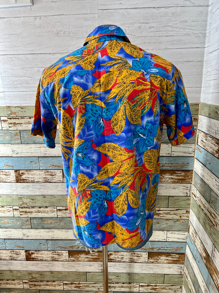70’s Paz S. Patterson Hawaiian Short Sleeve Shirt - Hamlets Vintage
