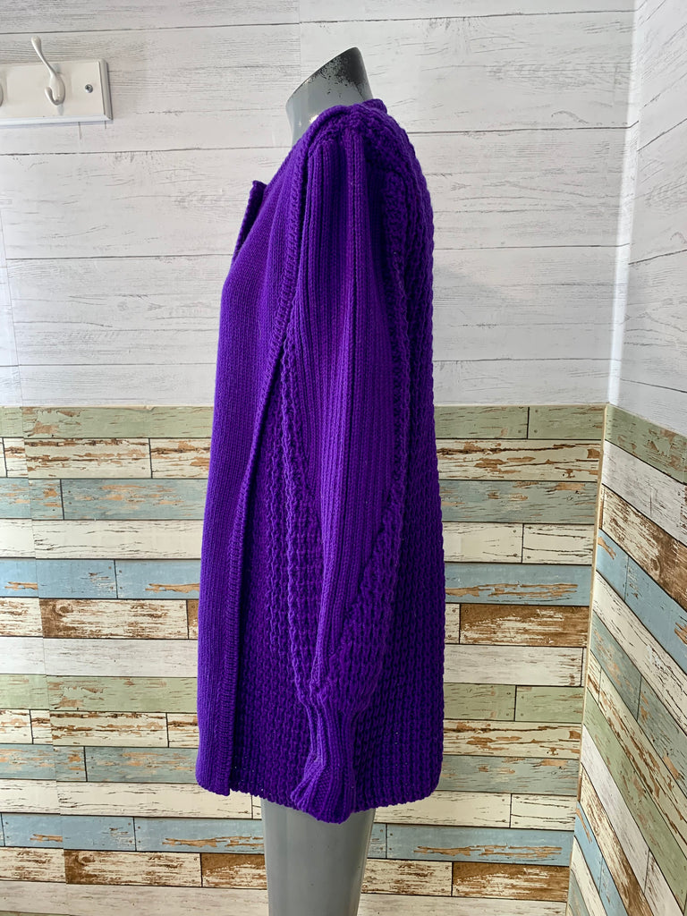 90’s Purple Knit Cardigan - Hamlets Vintage