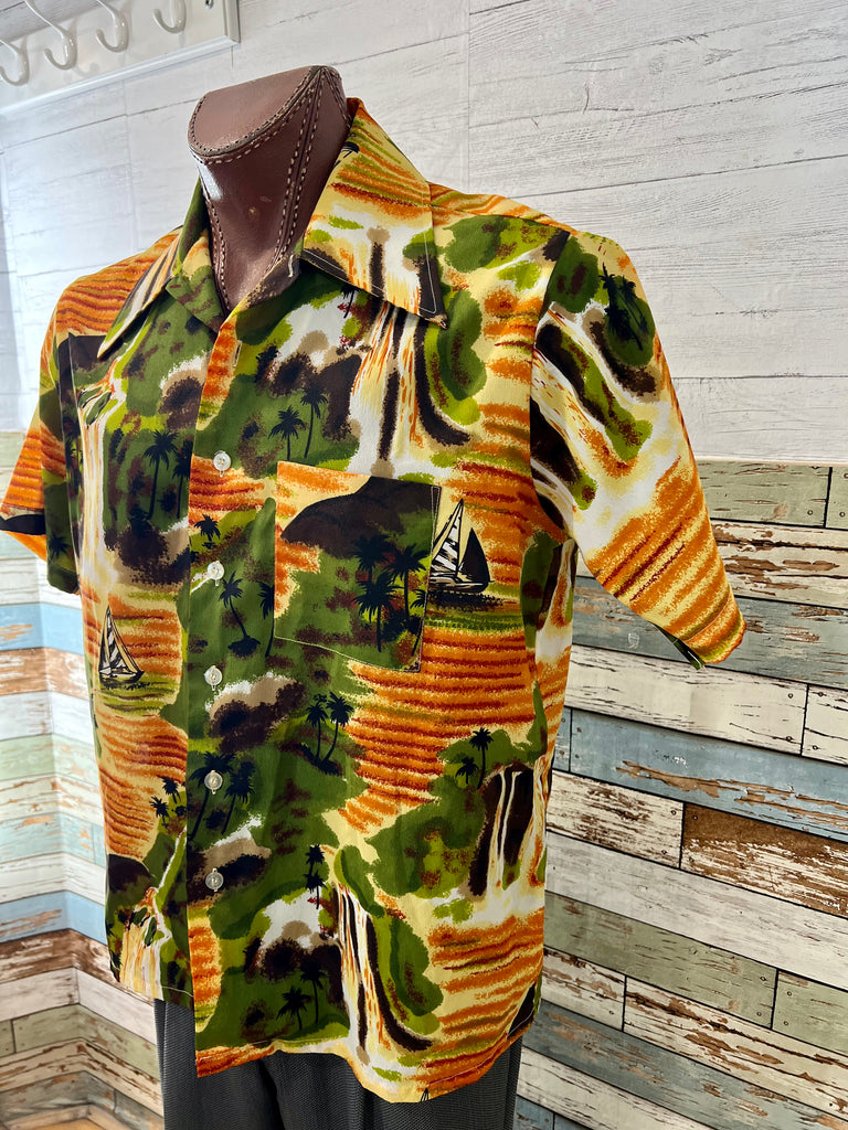 70’s Van Cort Hawaiian Short Sleeve Shirt - Hamlets Vintage