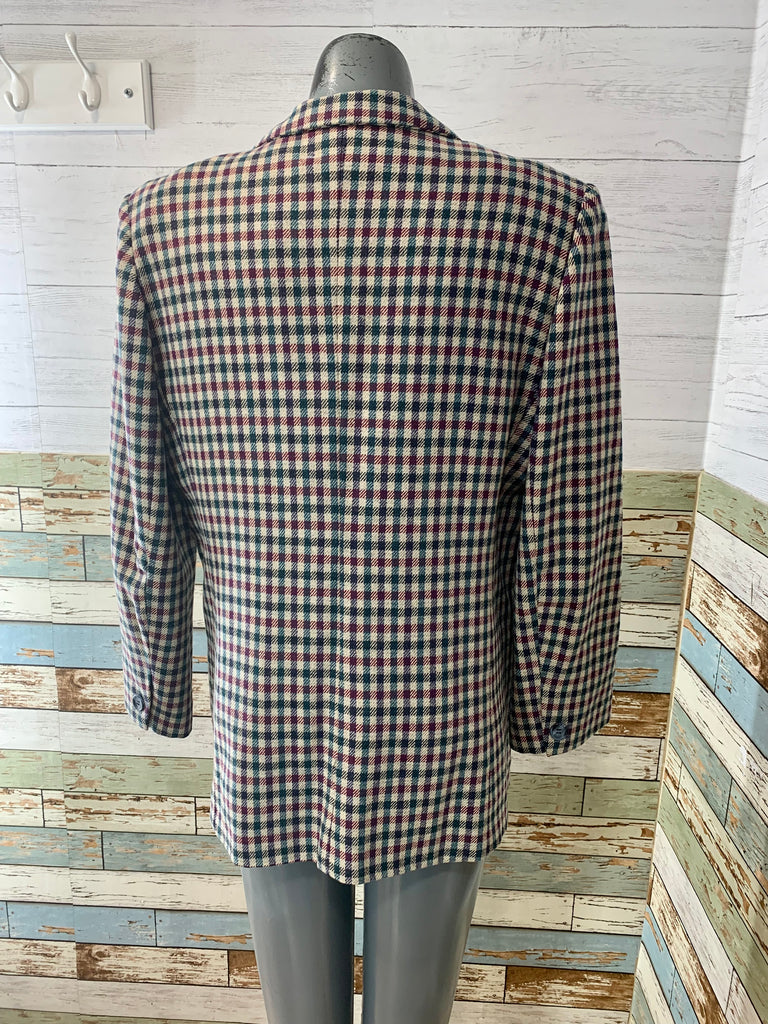 90’s Multi-Colored Checkered Blazer - Hamlets Vintage