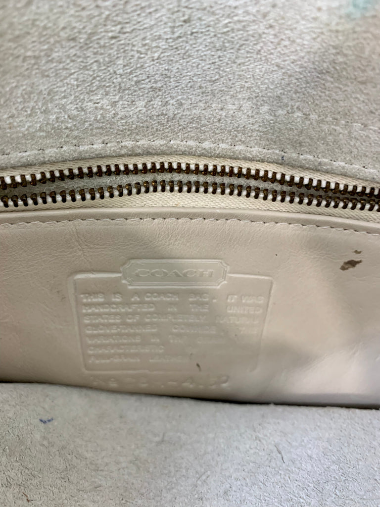 90’s Beige Leather Crossbody Bag - Hamlets Vintage